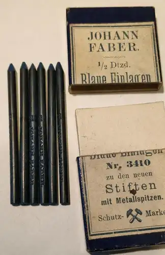 F22/ 2 Päckchen  Johann Faber Blaue Einlagen Nr. 3410 Minen