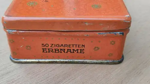 F21/ Alte Blechdose  Cigaretten Georgii Erbname 50 Zigaretten
