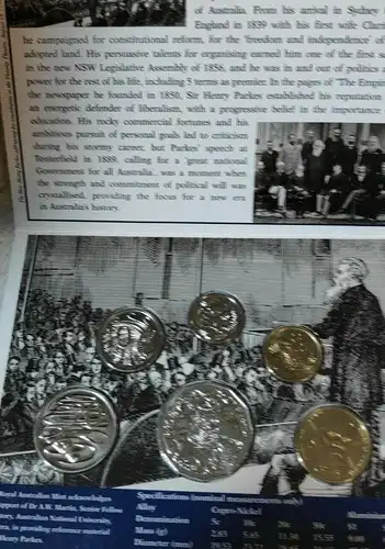 1996 Australian RAM - SIX COIN UNCIRCULATED Set - Sie Henry Parkes-