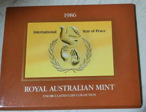 1986 Australian RAM -  COIN UNCIRCULATED Set - International year of Peace-