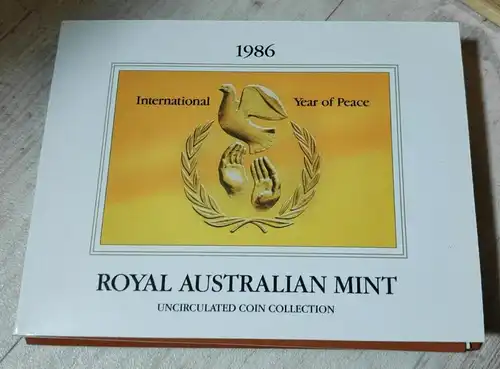 1986 Australian RAM -  COIN UNCIRCULATED Set - International year of Peace-