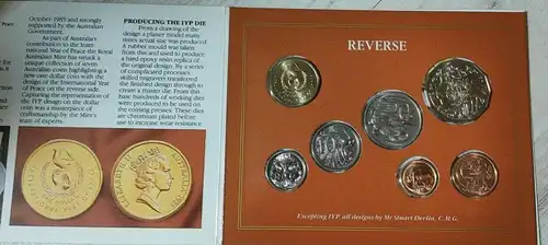1986 Australian RAM -  COIN UNCIRCULATED Set - International year of Peace-