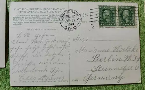 E882/ 5 antike original Postkarten von New York