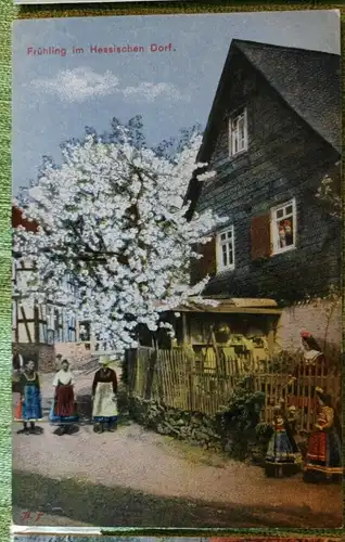 E882/ Postkarten Hessische Trachten um 1920