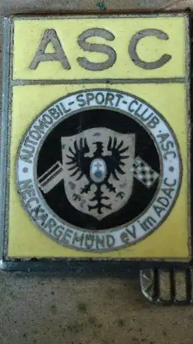 E880/ ASC AUTOMOBIL SPORT CLUB  - Plakette Emblem Neckargemünd