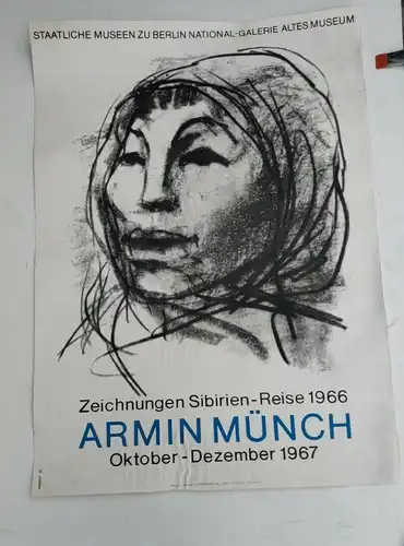 E758/ Kunstplakat Poster Armin Münch 1967 groß