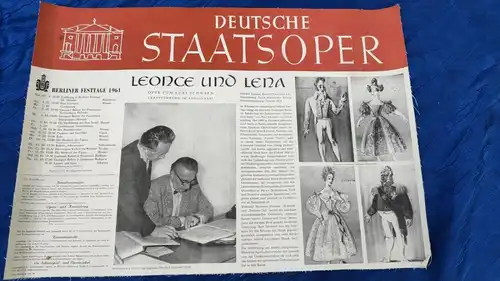 E757/ Filmplakat Poster deutsche Staatsoper Leonore und Lena 1961
