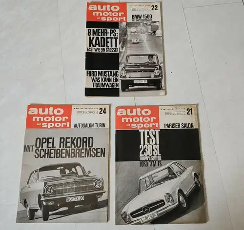 E612/ Auto Motor Sport 3 Zeitungen Jahrgang 1963