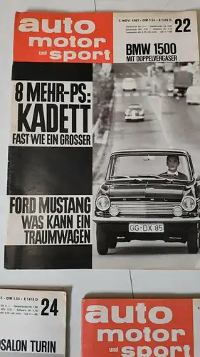 E612/ Auto Motor Sport 3 Zeitungen Jahrgang 1963