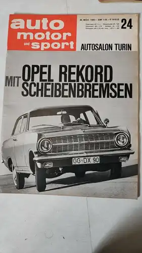 E612/ Auto Motor Sport 3 Zeitungen Jahrgang 1963
