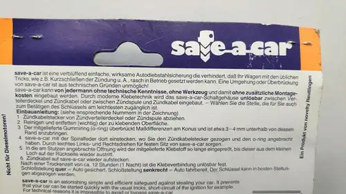 E519/ 2x Alte Diebstahlsicherung AutomobilZubehör Werkstatt Hans Joachim Stuck