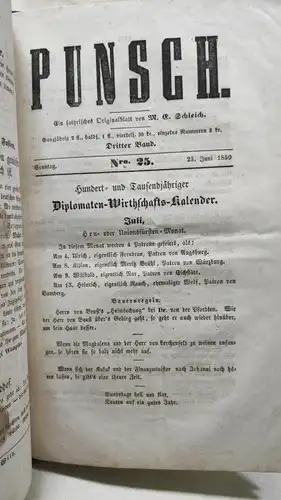 E418/ Münchener Punsch, humoristisches Originalblatt  A Schleich, Bertram