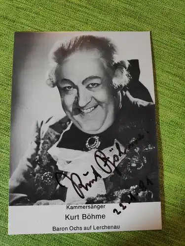 Kurt Böhme Autogrammkarte Original Signiert