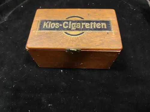 E312/ Holzschachtel Zigarrettenschachtel aus Holz der Marke  „Kios- Cigaretten“