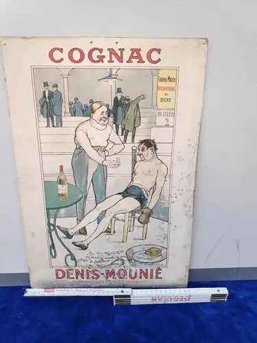 E297/ Altes Plakat-Werbung- Cognac Denis Mounie