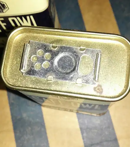 E936/ Safe Owl Blechdosen tin ungeöffnet Werbedosen 