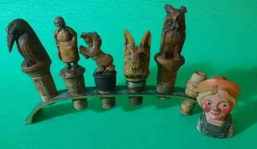 E614/ Holzfiguren Flaschenverschluss