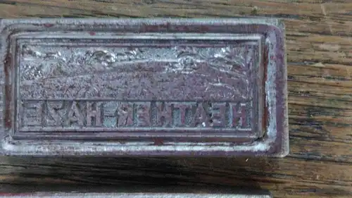 C58/ Acht Druckmatritzen Matrize Werbung aus Metall
