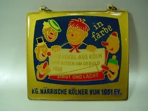 B635/ Orden Karneval Plakette Köln Emaille