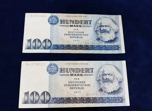 E800/  original DDR Geldschein  100 Hundert Einhundert Mark Ostmark 1975