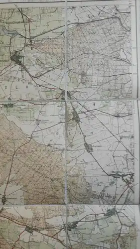 F152/ Landkarte Berlin Blatt 1 Militärkarte Nauen Landesaufnahme 