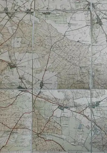 F152/ Landkarte Berlin Blatt 1 Militärkarte Nauen Landesaufnahme 