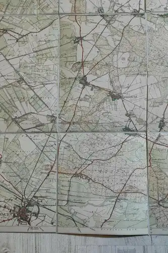 F152/ Landkarte Berlin Blatt 1 Militärkarte Nauen Landesaufnahme 