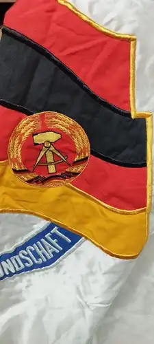 G244b/ schwere Seiden Fahne:  Deutsch-Sowjetische Freundschaft 120 X 180 cm