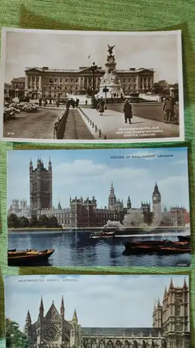 E882/ 9 antike original Postkarten von London England