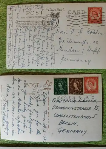 E882/ 9 antike original Postkarten von London England