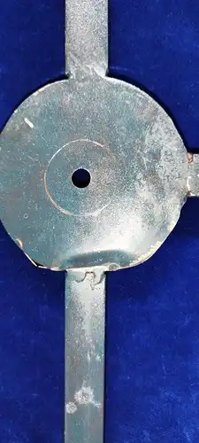 Vintage Wanduhr Gestell Metall geschweißt aus altem Uhrengeschäft 90 cm
