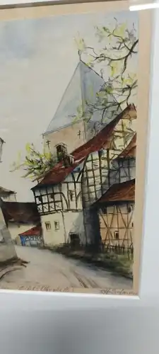 G317/ Blankenheim an der Eifel Deutschland Aquarell signiert