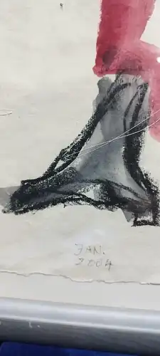 G315/ Gemälde Moderne Kunst Ursula Storm auf Büttenpapier