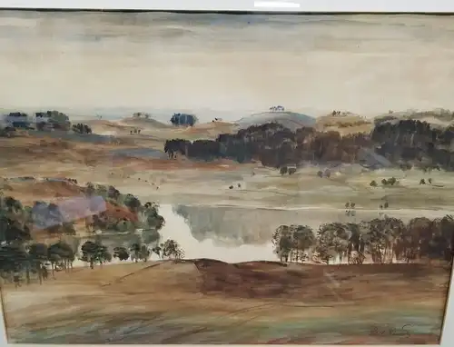 G335/ Großes Aquarell   Karl Friedrich Kunz (1904 - 1969 Berlin) 90 x73 cm