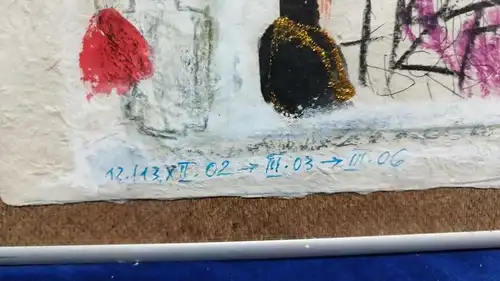 G315/ Gemälde Moderne Kunst Ursula Storm auf Büttenpapier 