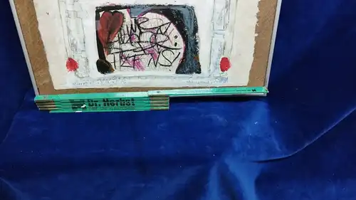 G315/ Gemälde Moderne Kunst Ursula Storm auf Büttenpapier 