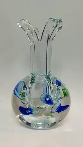 G337/ Jaroslav Svoboda Design Vase Glasvase mit Lufteinschlüssen 29 x 17 x 9 cm