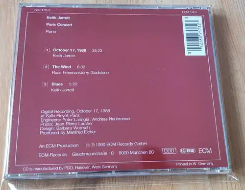 Keith Jarrett - Paris Concert (CD)
