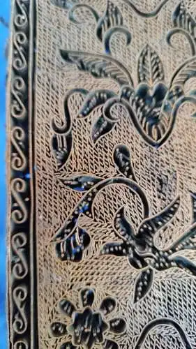 G350/ Alter Druckstock Stoffdruck Stempel aus Kupfer , Model, antik