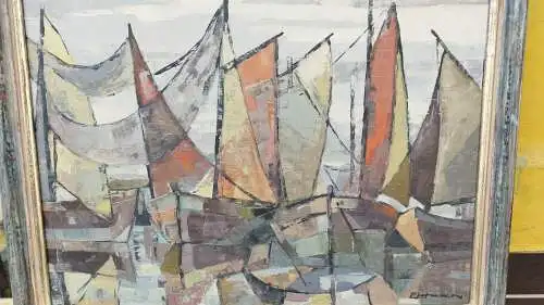 Moderne Maritime Malerei  84 X 69 cm auf Karton