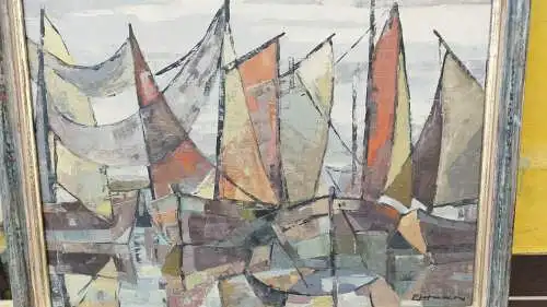 Moderne Maritime Malerei  84 X 69 cm auf Karton 