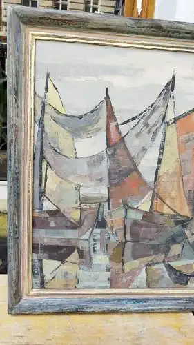 Moderne Maritime Malerei  84 X 69 cm auf Karton 