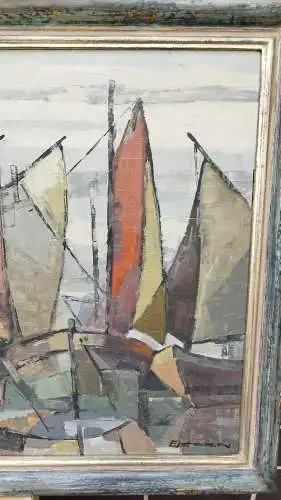 Moderne Maritime Malerei  84 X 69 cm auf Karton