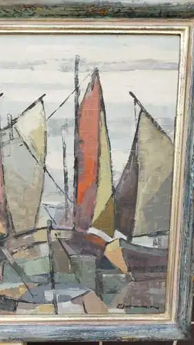 Moderne Maritime Malerei  84 X 69 cm auf Karton 