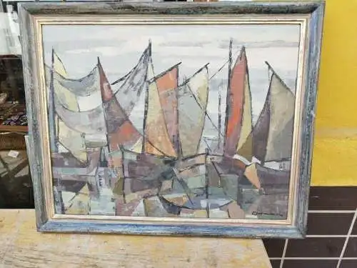 Moderne Maritime Malerei  84 X 69 cm auf Karton