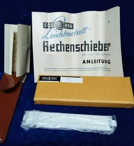 G347/ Leichtmetall Taschenrechenschieber Vintage Eco Bra Sammlerstück