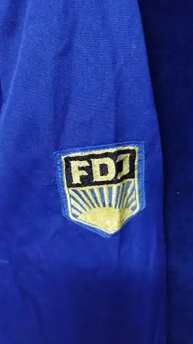 E800-4/ FDJ Hemd Stoff DDR kein Dederon mit Aufnäher und Knöpfen 39N