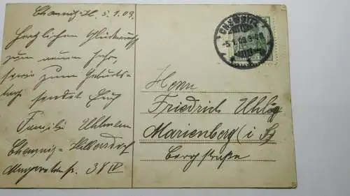 E801/ antike Geburtstagskarte Glückwunschkarte 