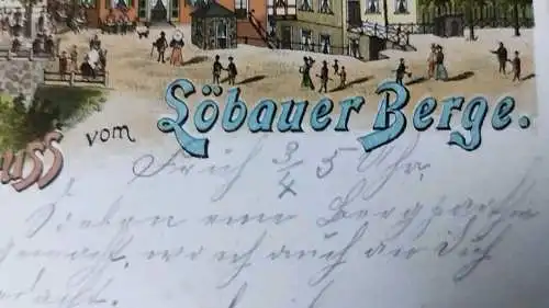 Ansichtskarte Gruß vom Löbauer Berge um 1900