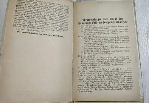 F127/ Historische Wanderkarte vom Wald- und Seengebiet südöstlich Berlins